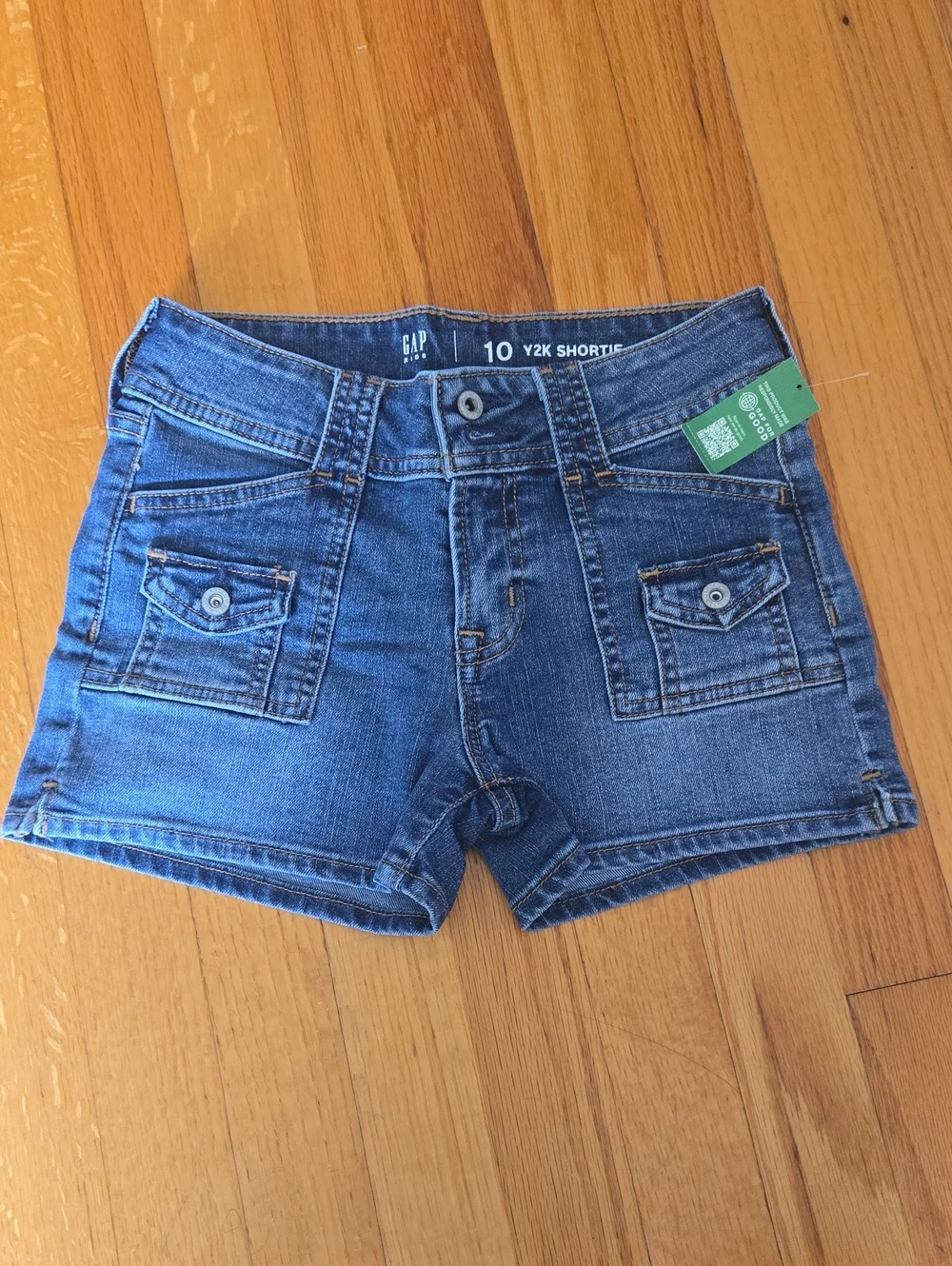 GAP Denim Pocket Shortie Shorts - Blue